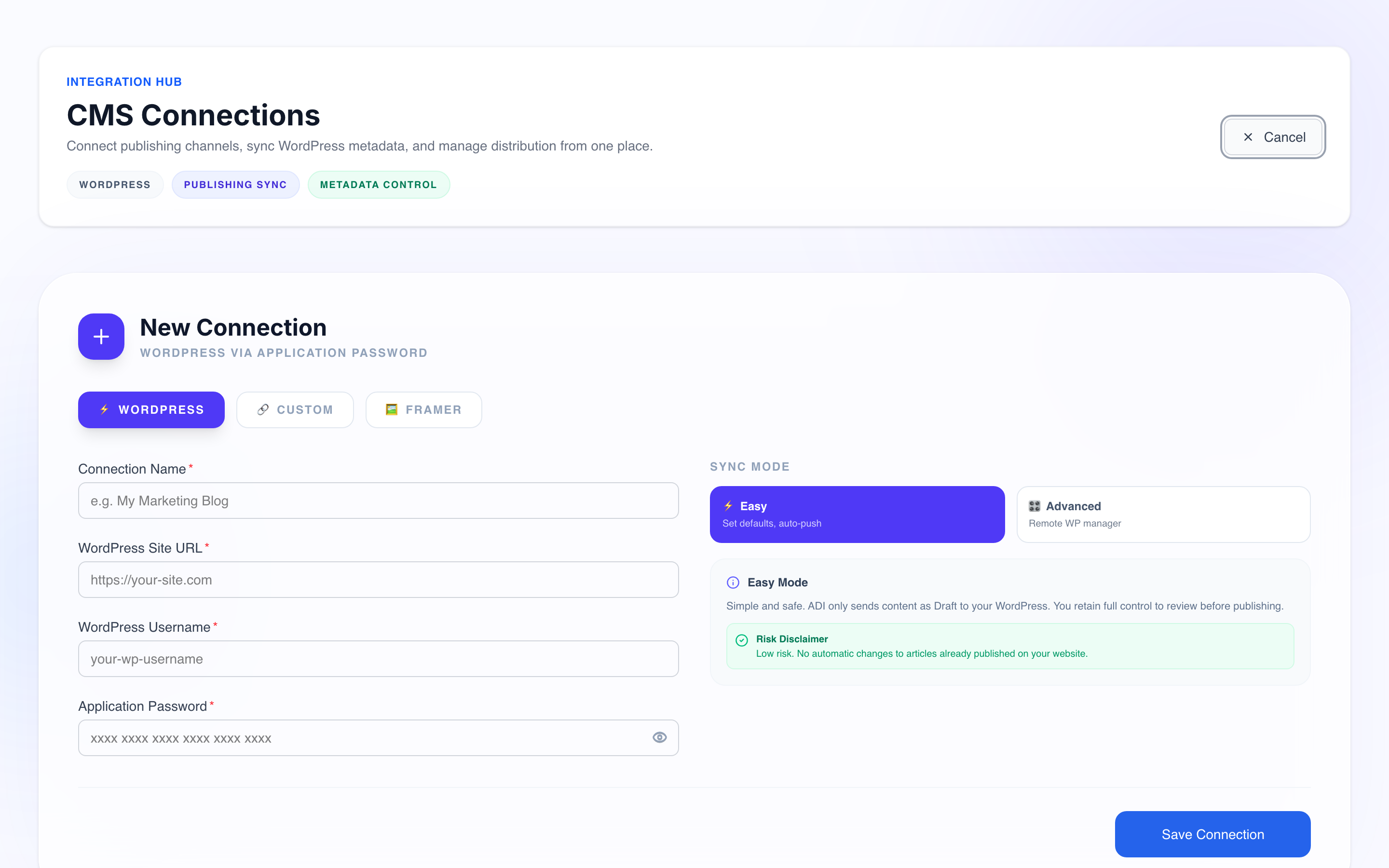 CMS Connections preview