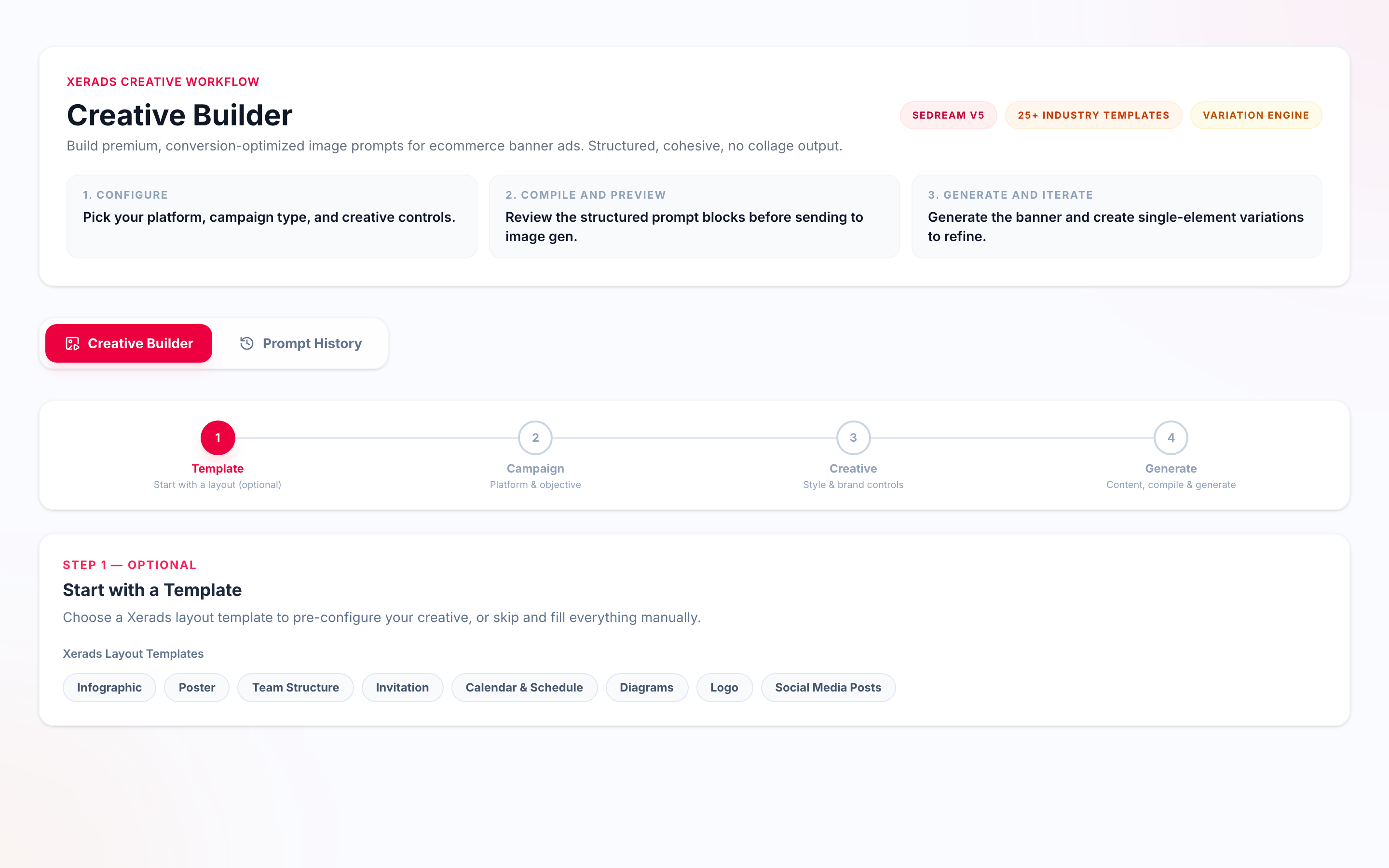 Creative Builder preview